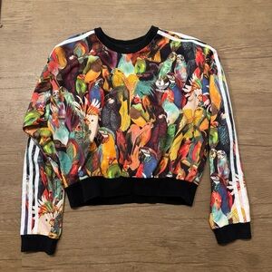 Farm Rio Adidas Collaboration Multicolor Birds of Paradise Graphic Long Sleeve